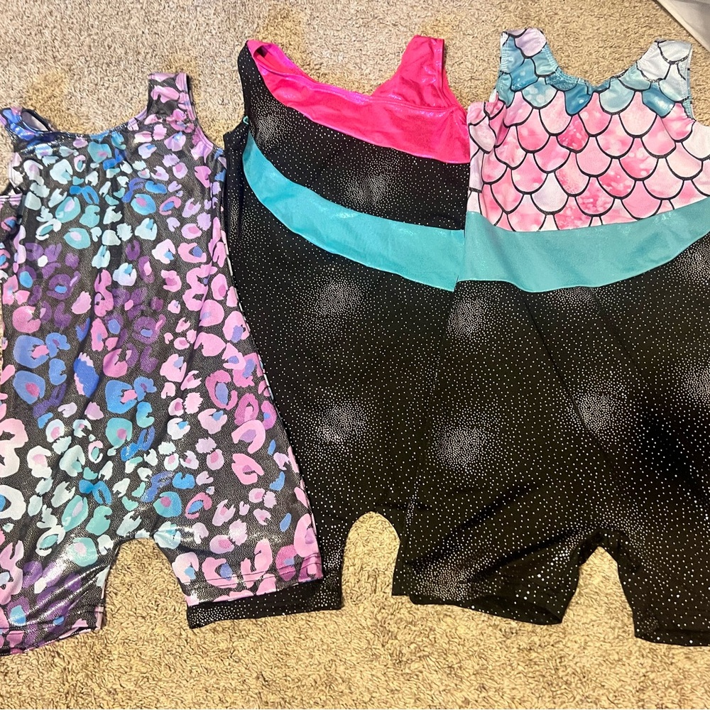Colorful Kids' Gymnastics Leotards Set